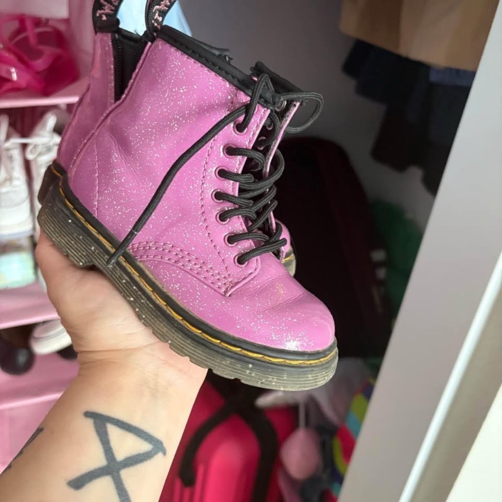 Pink Dr.Martens boots